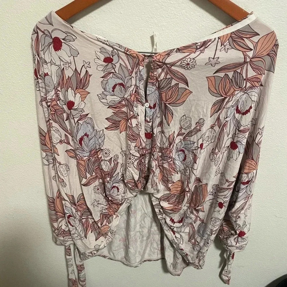 Free people floral long sleeve blouse size Small - Picture 2 of 8